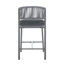 Tabourets de bar à hauteur de comptoir en aluminium 28 po avec repose-pieds-1932499082