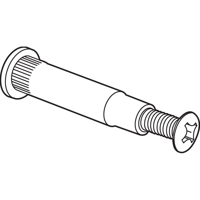 Prime-Line Barrel Nut and Bolt Set, Fits 1-3/8 in. to 1-3/4 in., Steel, Zinc-Plated, Phillips (1 Set)