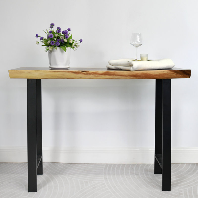 Solid Wood Top Console Table, 86.4cm H x 119.4cm W x 33cm D