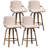 26'' Counter Modern Upholstered 360° Swivel Bar Stools With Curved Backrest & Solid Wood Frame -Linen (Set Of 2)-596337050