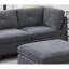 6Pc Modulaire Gris cendré - Style classique avec dossier et grand coussin en chenille