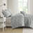 Bailey Gray Diamond Pucker Woven Wrinkle Resistant 4-Piece Full/Queen Comforter Set-110406104-110406107