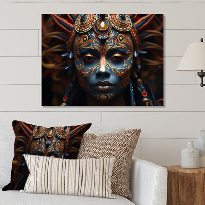 «Woman African Spirit Portrait I» - reproduction d'art en métal afro-américaine