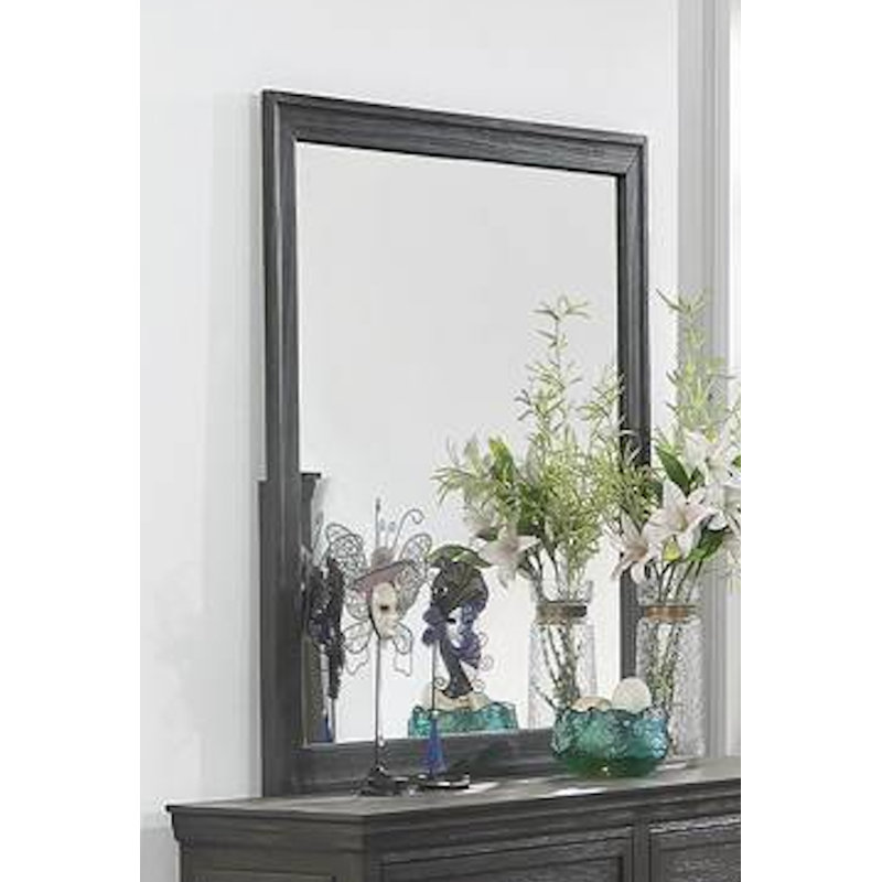Devaya Square Dresser Mirror, Charcoal
