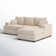 Alden 100'' Upholstered L shape Sectional with Convertible Chaise