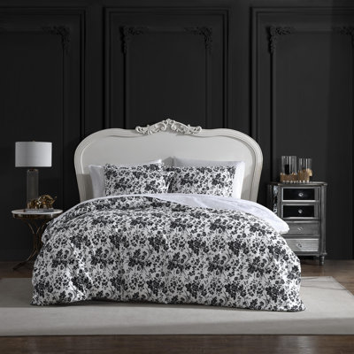 Ensemble de housse de couette réversible noire Betsey Johnson Betseys Toile
