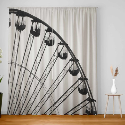 Quarter of a ferris wheel Blackout Window Curtain Pair