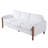 83.86" 3-Seater Sofa, Curved Armrest With Integrated Solid Wood Legs, Teddy Velvet Fabric, High Weight Capacity (250 Lbs/Seat), Durable Solid Wood Frame-603847898