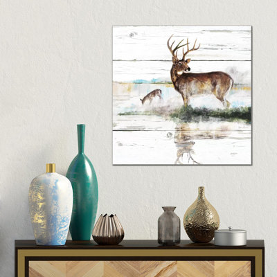 Rustic Misty Deer by Ruane Manning - Gallery-Wrapped Canvas Giclée on Canvas