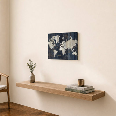 «Old World Map Blue 2» par Wild Apple Portfolio - impression sur toile
