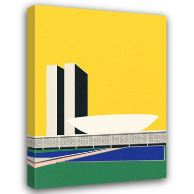  Feist, Rosi Gallery Wrapped Canvas Art Titled: Congresso Nacional Brasilia