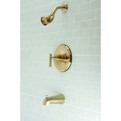 Robinet de baignoire et douche à pression équilibrée à poignée simple Kingston Brass Kingston