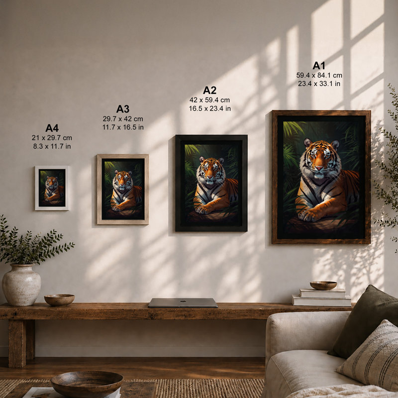 Jungle Sentinel Rustic - Framed Print, Walnut, A1 - 84.1 x 59.4 cm