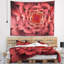 Tapisserie florale avec pétales roses et fractales-28503359