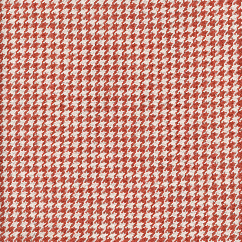 Houndstooth 100% Cotton Fabric, Paprika