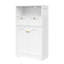 Armoire de salle de bain autoportante avec tablette ouverte 2 portes 2 tiroirs, rangement au sol pour la salle de bain, cuisine