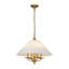 4 - Suspension conique contemporaine en tissu clair
