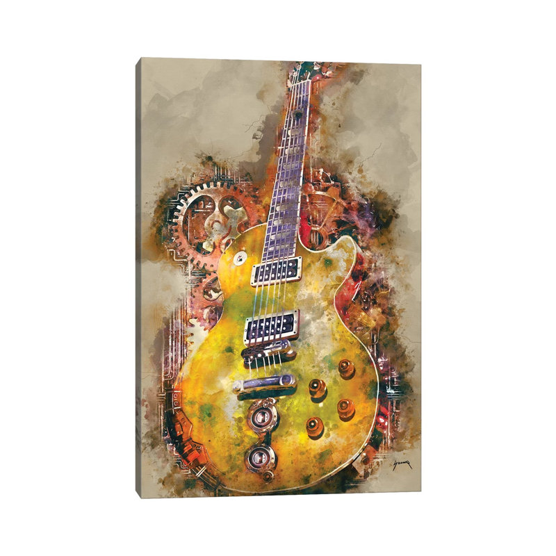 Slash's Steampunk Guitar - Wrapped Canvas Painting, 66.04 cm H x 45.72 cm W x 3.175 cm D