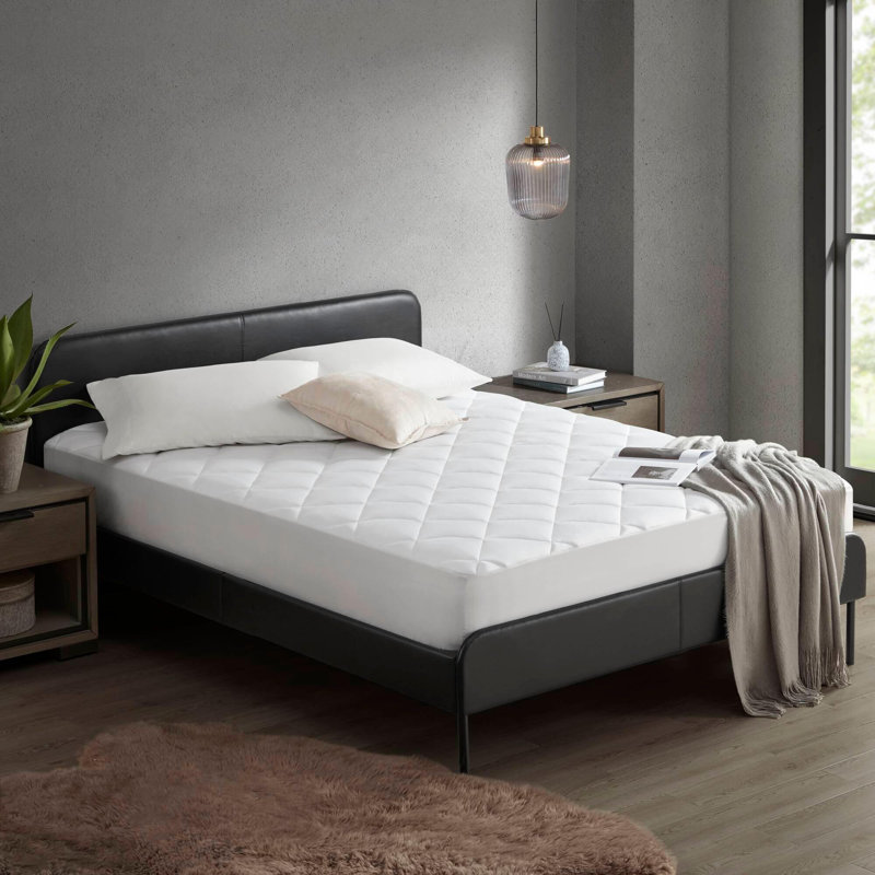 Surmatelas à poches profondes blanc, Lit double