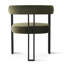 Ensemble de 2 fauteuils de salle à manger rembourrés en velours Hikeem-450872642