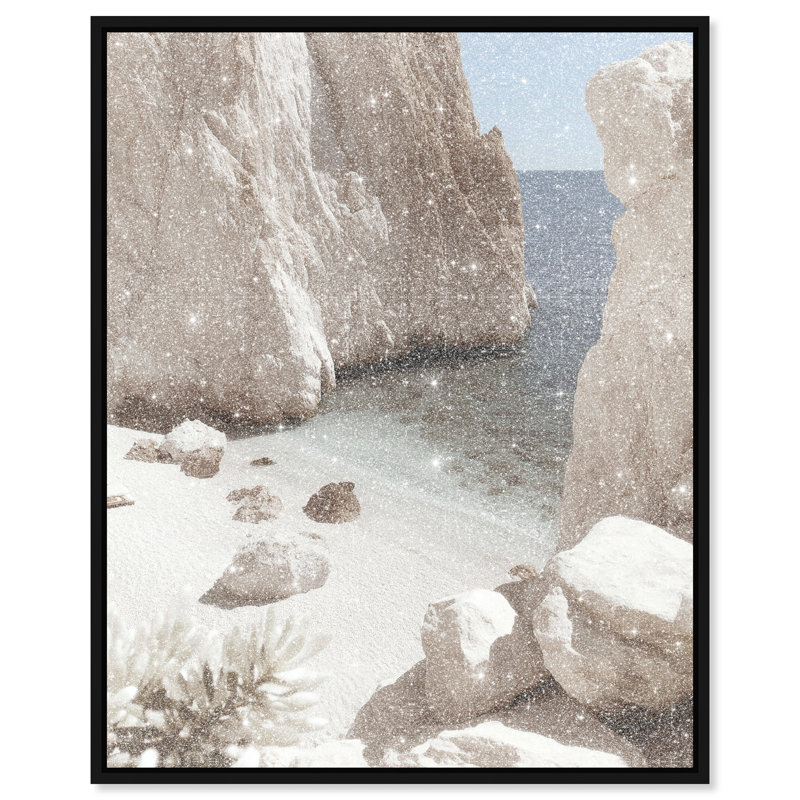 Cliff Haven Print by Oliver Gal, 25"H x 21"W, Black Floater Frame
