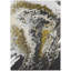 Tapis noir / or / beige abstrait tissé à la machine-174578879