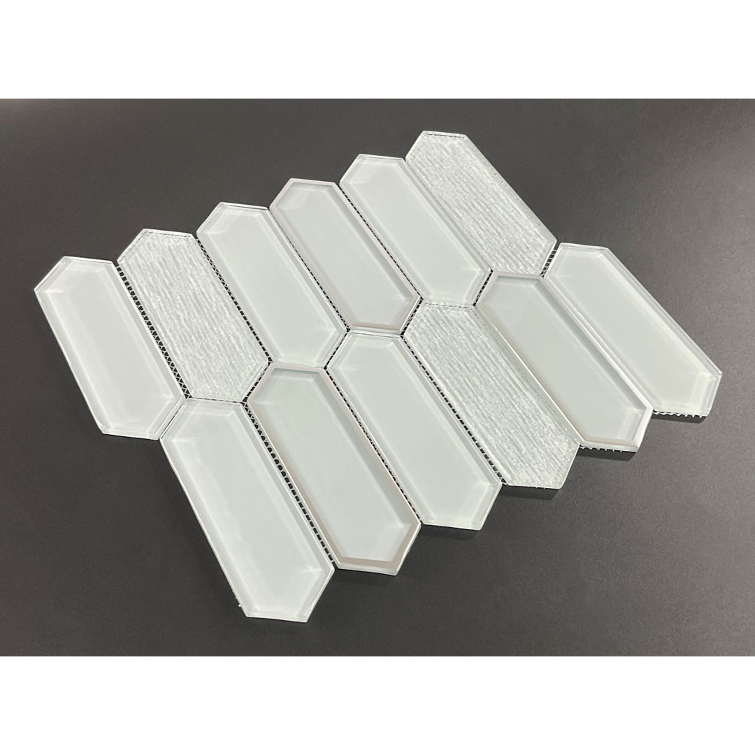 2" x 6" Glazed Glass Picket Mosaic Wall Tile ES Stone 