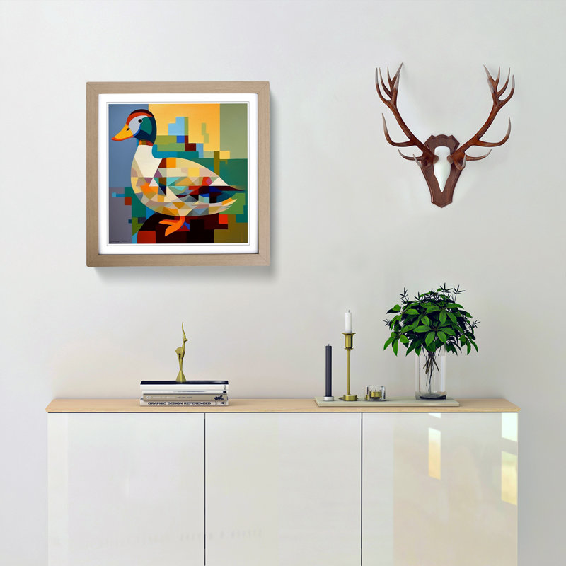 Single Picture Frame Print on Wood, Oak