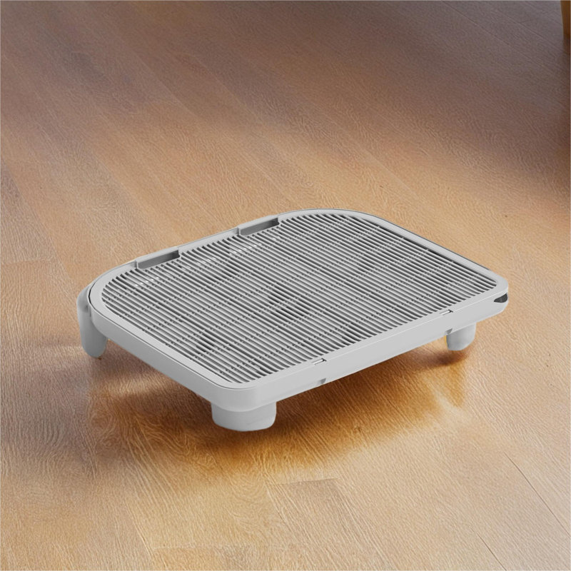 Tapis en plastique pour litière avec pattes antidérapantes, H 3,54 po x l 19,69 po x P 15,94 po, Gris