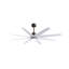 Ariella - Eight Blade Ceiling Fan - Integrated LED - Matte Black Finish - Matte White Blades-238019795-238019799