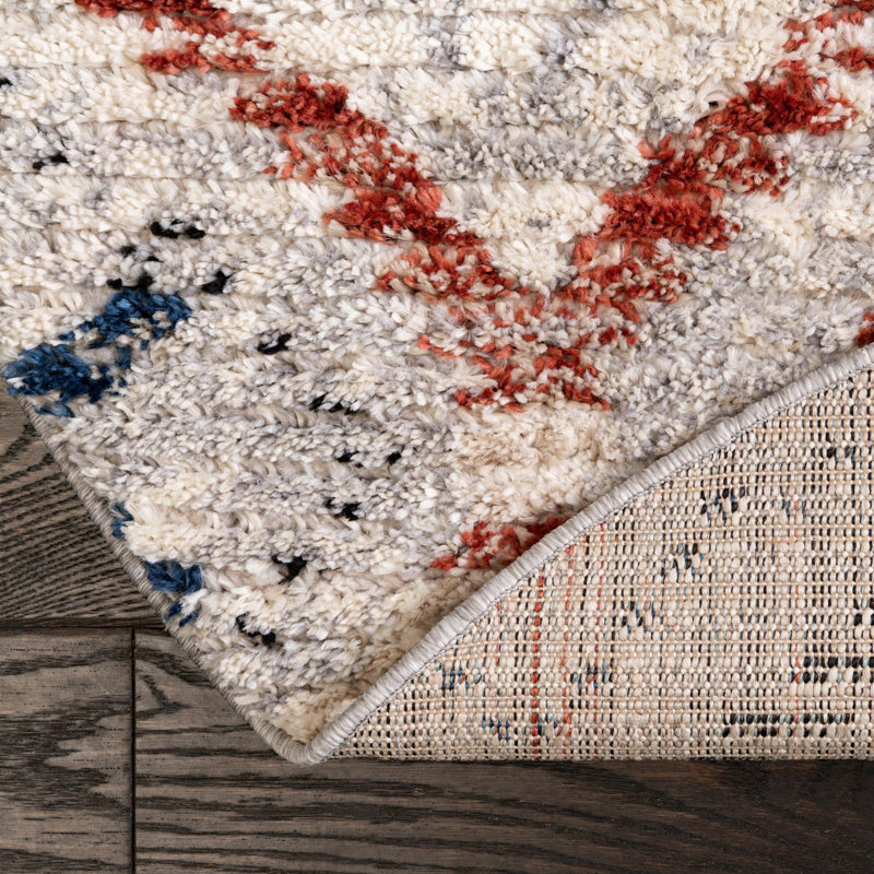 Tapis beige à motif géométrique Tucson, Ovale 5 pi x 8 pi
