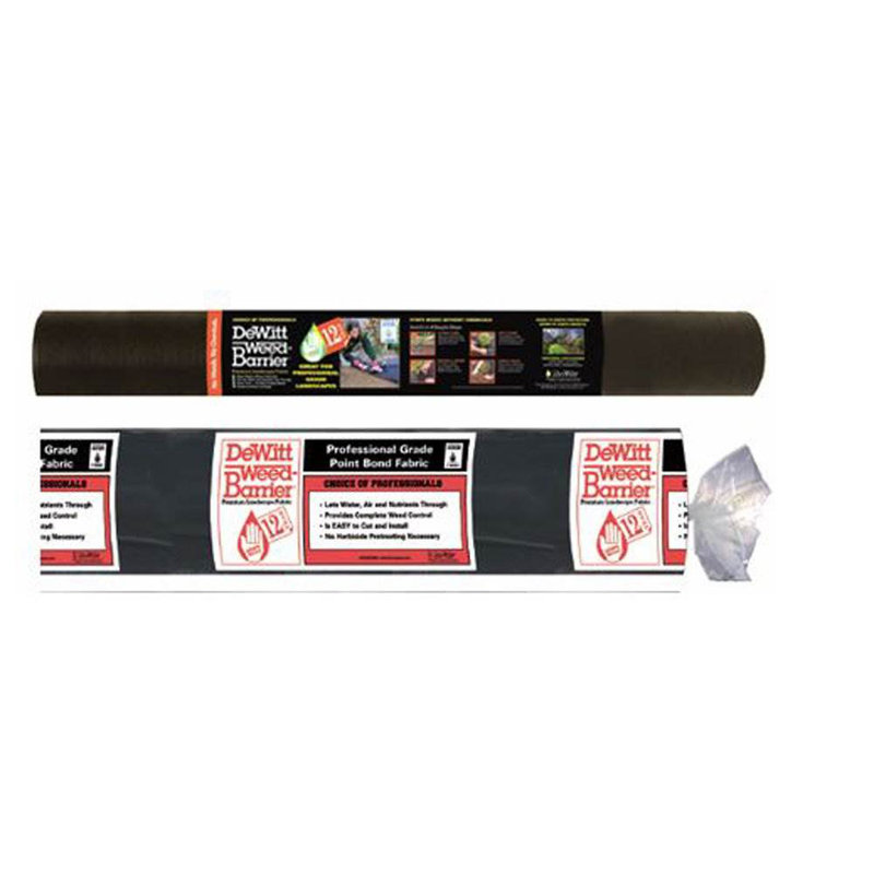 DeWitt 12-Year Black Nonwoven Landscape Fabric Weed Barrier