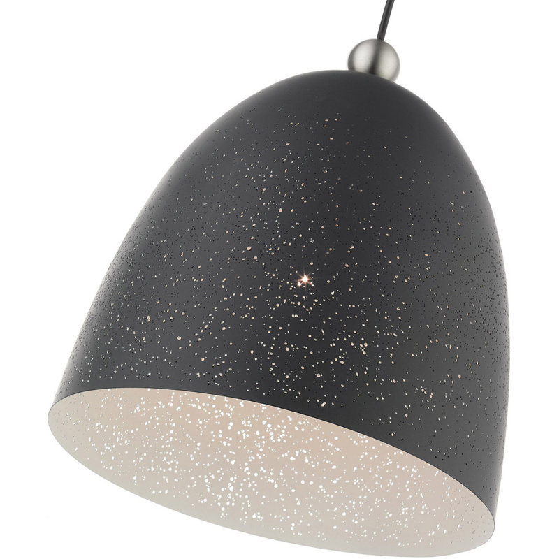 Arlington Scandinavian Gray Crystal Globe LED Pendant