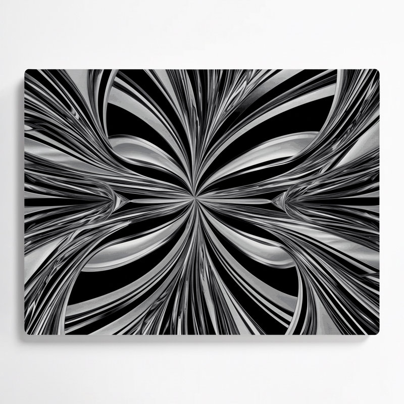 Art mural noir Op Art 3, 11" H x 14" W x 0.05" D