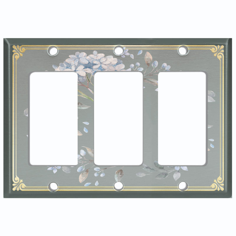 Patterned 3 - Gang Toggle Light Switch Standard Wall Plate