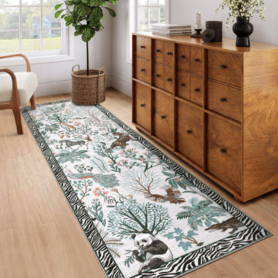 Tapis de salon pour animaux lavable Jungle