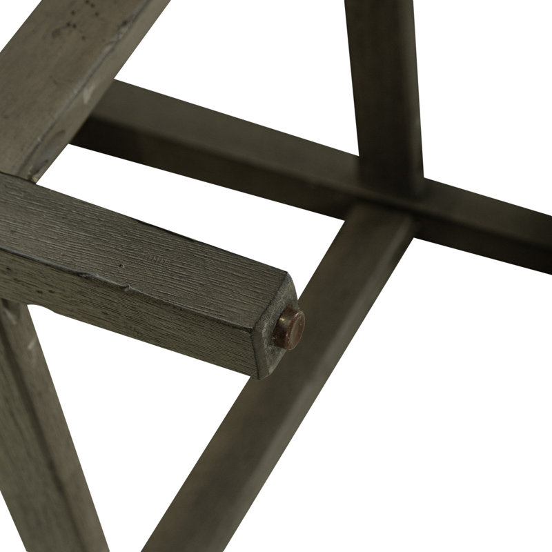 Aisja Upholstered Console Stool w/ Nail Head Trim