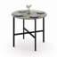 80cm Round Wooden Dining Table with X Frame Metal Legs for Dining Room-843537662