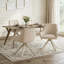 46cm H Linen Upholstered Metal Upholstered Back Armchair in Beige-418286128