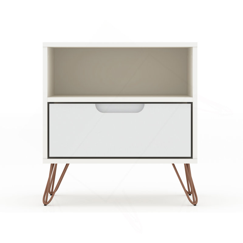 Table de chevet blanche, Blanc