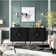 Buffet en bois avec tablettes réglables Aiumu