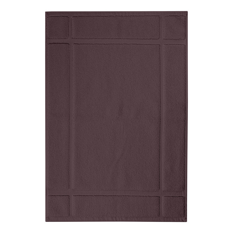 Tapis de bain uni 1350 g / m² 100% coton pour plancher de salle de bain, Brun, L 17 po x L 24 po