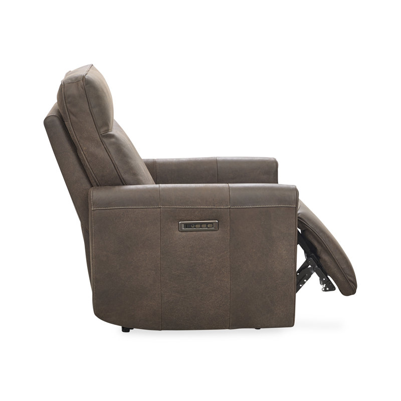 Fauteuil inclinable électrique en cuir véritable Vivica , Brun