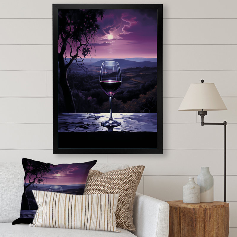 Shiraz Silhouette II, reproduction d'art sur toile, Cadre simple noir, H 40 po x l 30 po x P 1,5 po