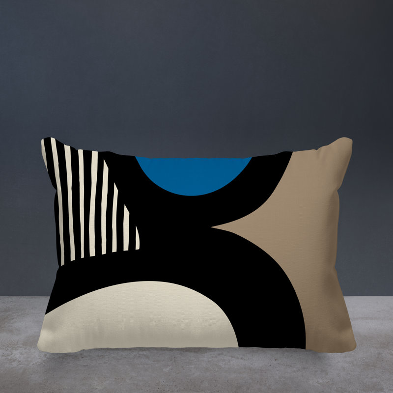 Lara Reversible Throw Pillow, Turquoise, 14"H x 20"W