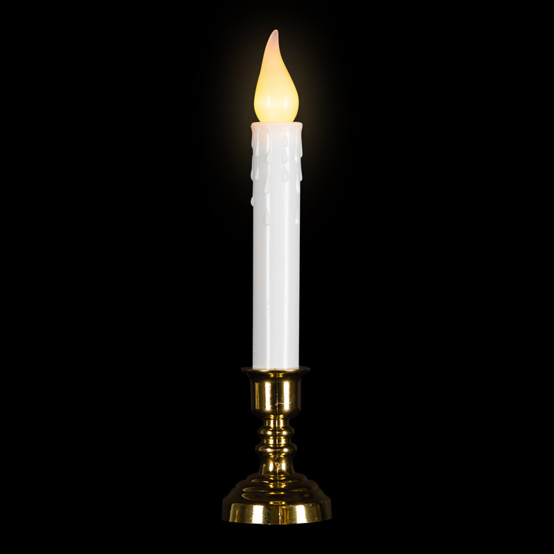 LED Christmas Candle Lamp With Automatic Timer - 8.5" - Clear - Set Of 4, 4
