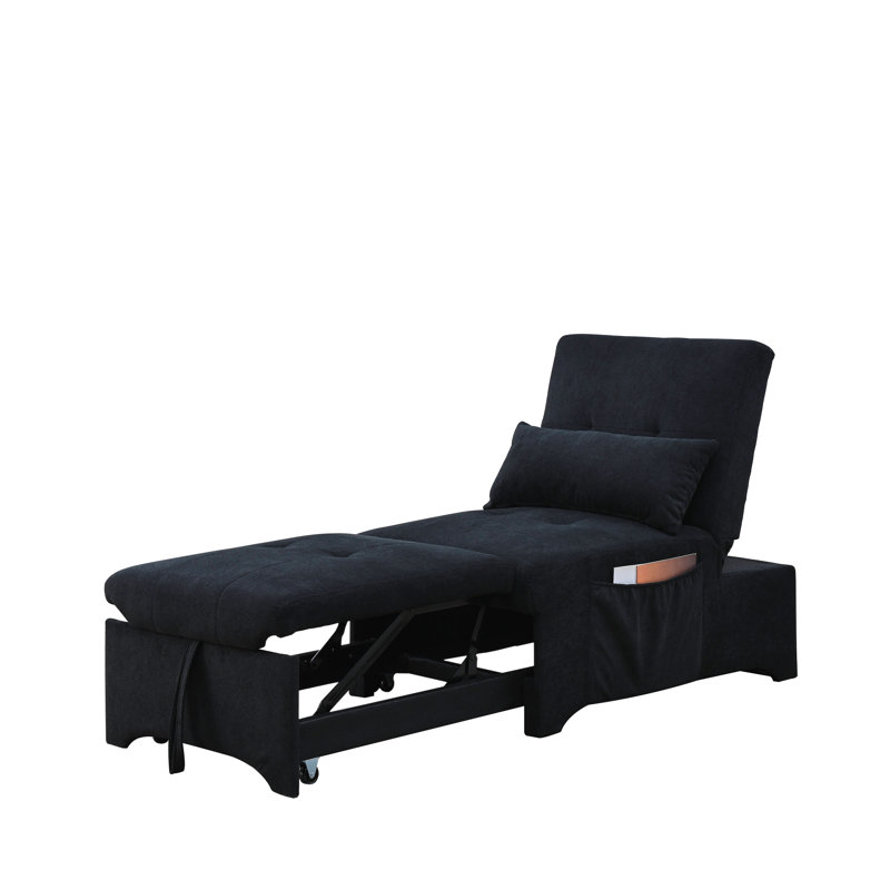 Flâneuse rembourrée, 100 % polyester noir