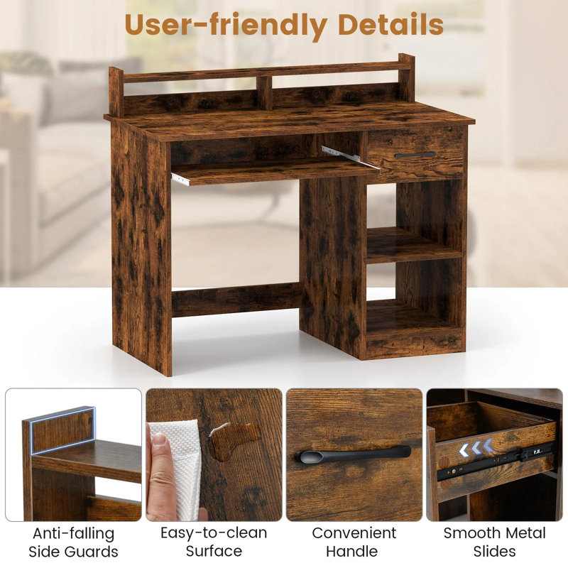 Computer Desk, Brown