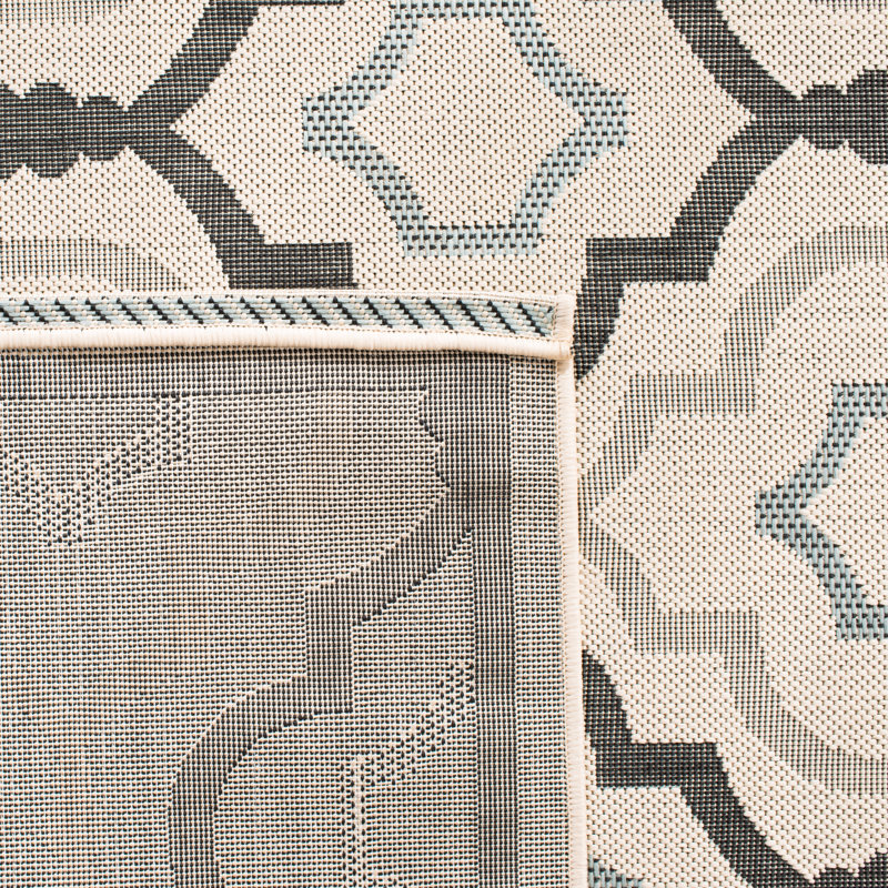 Tapis d'intérieur / extérieur à motif géométrique Herefordshire Performance, Rond 7 pi 1 po