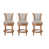 Gray Polyester Seat/Weathered Oak Frame